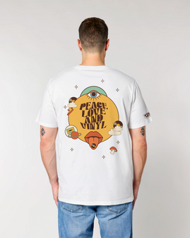 NIEUW: T-Shirt &quot;Peace Love &amp; Vinyl&quot;