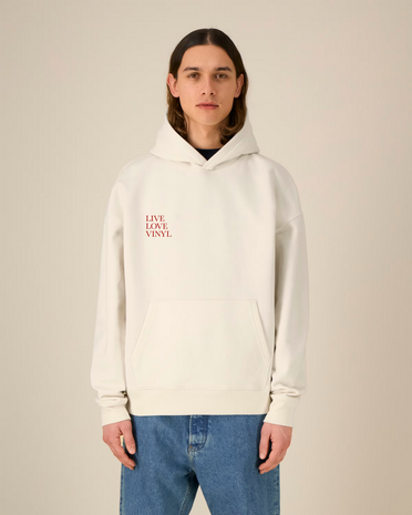 NEW! Live Love Vinyl Hoodie (Natural Raw)